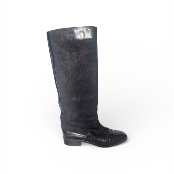 Pollini Vintage Suede & Leather 80s Tall Boots - Picture 4 of 6